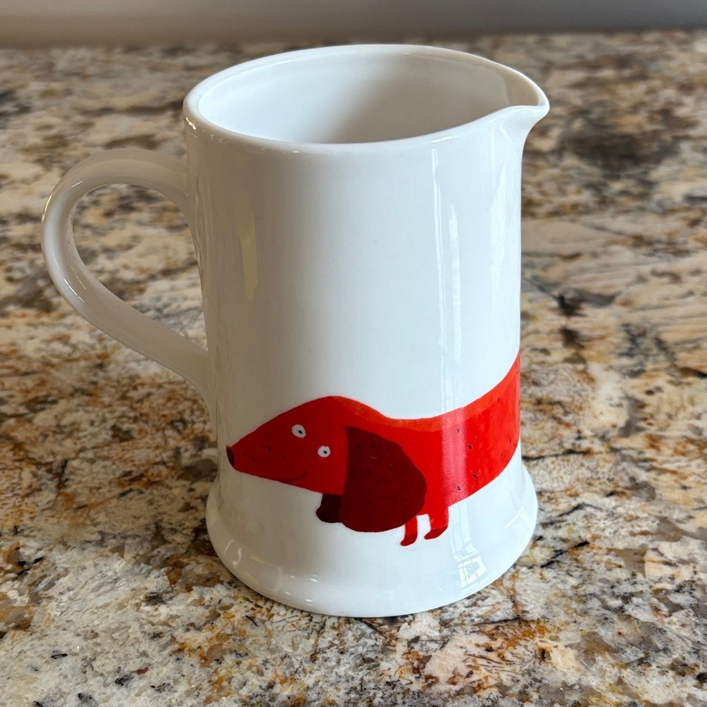 Fenella Smith Dachshund Sausage Dog Ceramic Jug Cup Spout